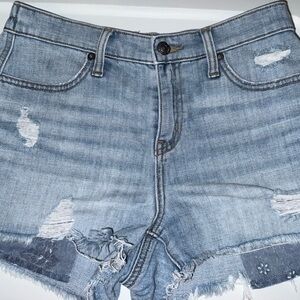 Aerie Light Blue Distressed Jean Shorts